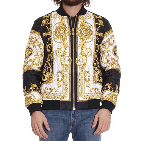 versace coat mens|versace jacket men's.